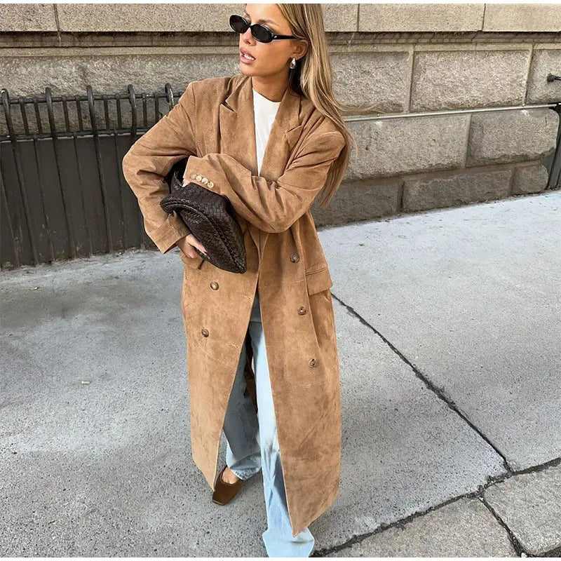 Retro Brown Belt Coat