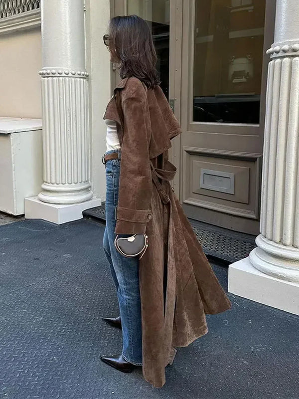 Retro Brown Belt Coat