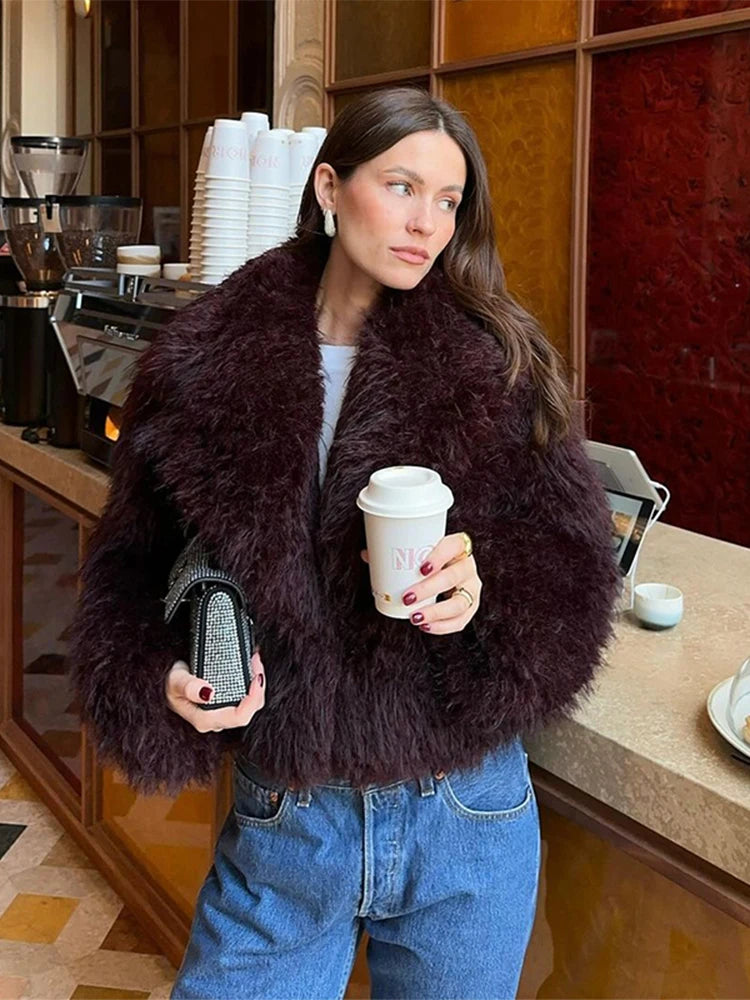 Faux Fur Fluffy Coat