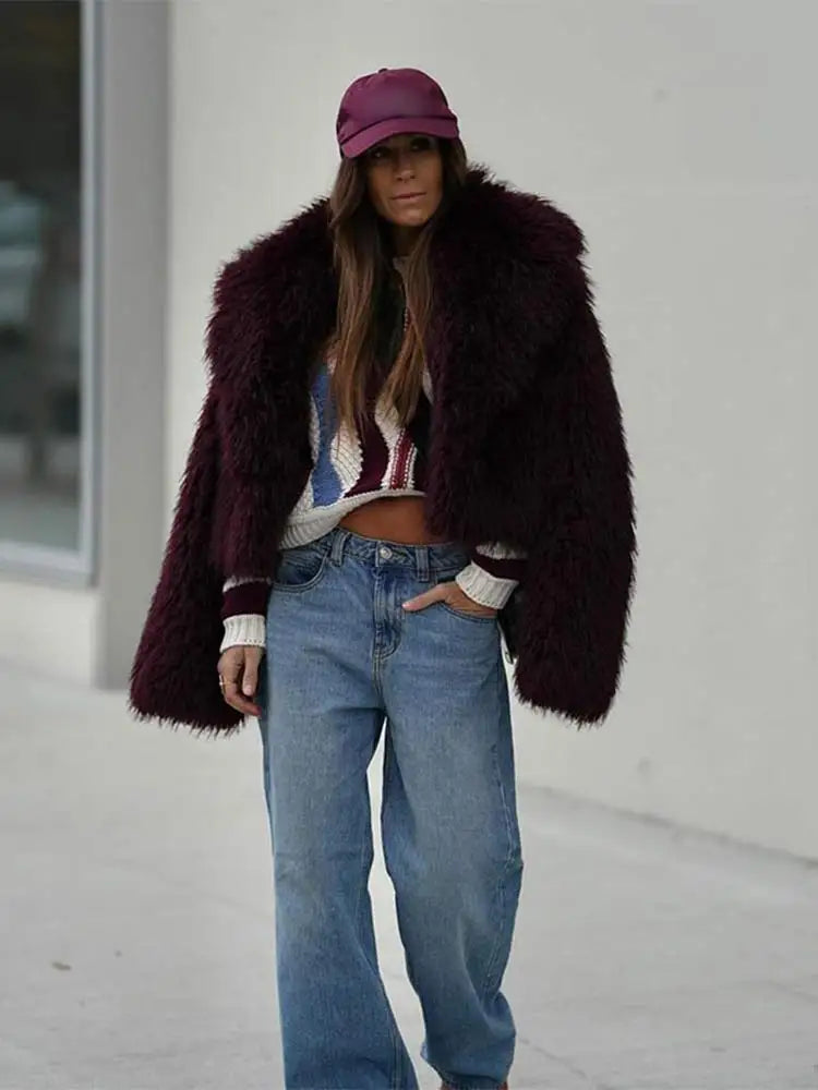 Faux Fur Fluffy Coat