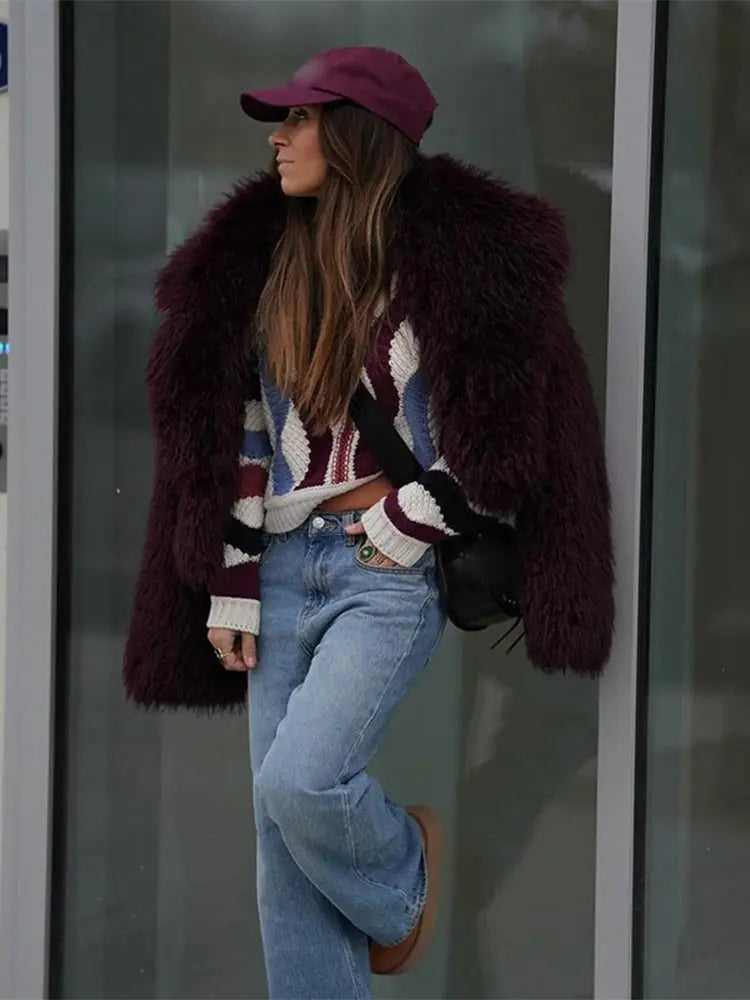 Faux Fur Fluffy Coat