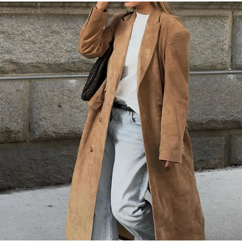 Retro Brown Belt Coat